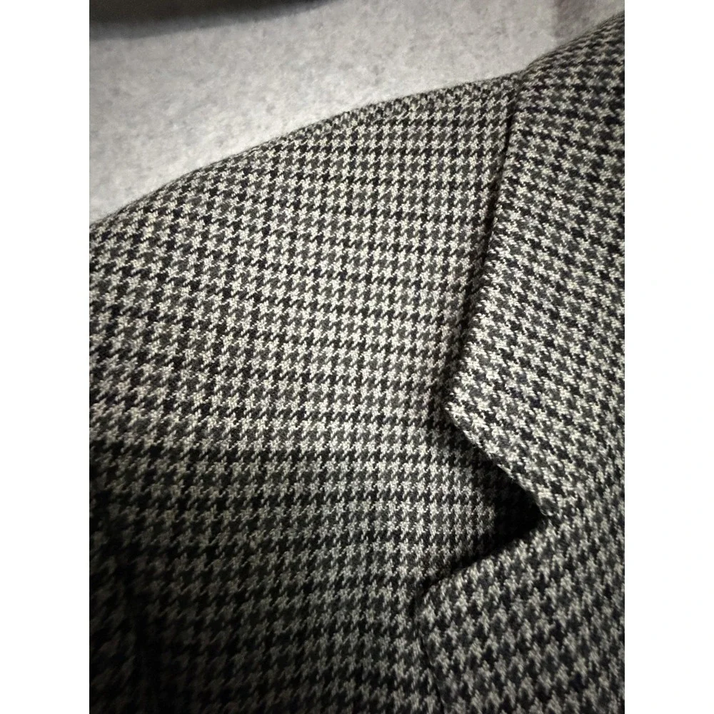 Chaps Ralph Lauren Blazer Sport Coat Mens 44L Gray Wool Check‎ Tweed Jacket